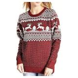 Women's Rudolph Reindeer Snowflakes Tree Pullover