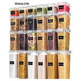 21pcs PlasticKitchen/Pantry Organization Canisters