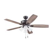 52-in Ceiling Fan / Light / Pull Chain / 5 -Blade