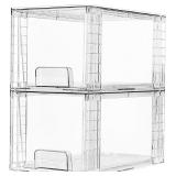 2 Pack Large Stackable Storage Drawers
