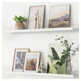 Picture Ledge Shelf/Floating Shelves Set of 2White