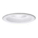 5 in. White Recessed Ceiling Light /Baffle Trim