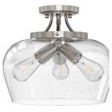 13.8' Ceiling Light Fixture with Clear Glass Shade