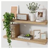 Wood Floating Shelves for Wall Set of 2
