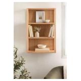 19 in. x 7 in. Natural Wood Decorative Wall Shelf