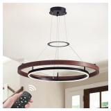Modern LED Wood Chandelier