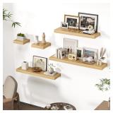 30 1/2 In and 30 3/4 In Floating Shelves 2Pcs, Oak