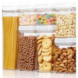 7Pcs BPA FreePlastic Organizer Canisters/Lock Lids