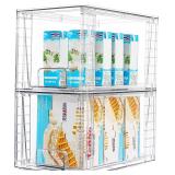 2Pack Stackable Kitchen Pantry Storage Drawers