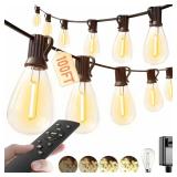 100FT LED Outdoor String Lights with Remote