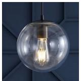 7.75 in.1- Light Metal/Glass Globe LED Pendant
