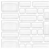 25 PCS Clear Plastic Drawer Organizers Set, 4-Size