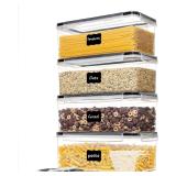 Airtight Food Storage Containers/Lids4PCS Set 3.2L