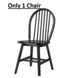 Windsor Black Solid Wood Windsor Chair Only-1Pcs