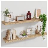 Wood Floating Shelves for Wall Set of 2