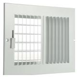 2-way Aluminum White Sidewall/Ceiling Register