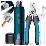 Quiet Dog Nail Grinder/Clippers Kit/2 LED Lights