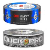 3M Blue Rubberized Duct Tape with Black Duct Tape