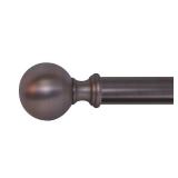 28-in to 48-in Single Curtain Rod with Finials
