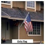 5-ft Wx3-ft H American Embroidered House only flag