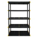 5Tier Black Plastic 48x20x72 Utility Shelving Unit