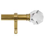 36in to 72-in Brushed Gold Iron Single Curtain Rod