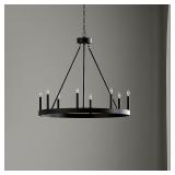 8 -Light  Outdoor Bare bulb Metal Chandelier