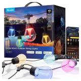 48ft String Light/15Multicolor LED Globe Bulbs