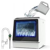 Portable Countertop Dishwasher with 5 Programs
