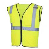 Yellow Polyester Visibility Reflective Safety Vest