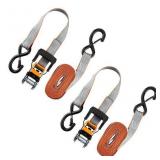 16ft Ratchet Strap/Snap Hook Break Strength 2Pack
