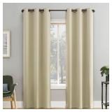 84-in Cream Blackout Grommet Curtain panel pair