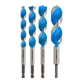 4 -Piece Woodboring Power spade Drill Bit Set