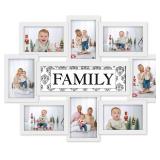 Family Photo Frame for Wall 4x6 Photo- White