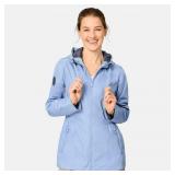 X20 Women's Blue Jean Hooded Rain jacket-(S )