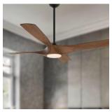 56-in Ceiling Fan/Light and Remote Control/4 Blade