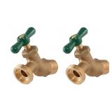 1/2-in MNPT Brass Multi turn Hose bibb- 2 Pack
