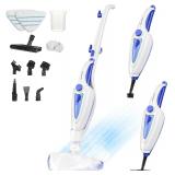 12-in-1 Steam Mop1500W with 2 Dirt Grip Pads,White