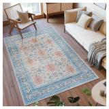 5x7(ft) Polyester Rectangular Indoor Area rug