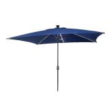0.5-ft Aluminum Navy Patio Umbrella with Lights