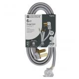 6-ft 50 Amp 3Prong Gray Range Appliance Power Cord