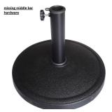 22-lb Black HDPE Plastic Patio Umbrella Base