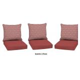 24-in x 24-in seat patio chair cushion -3 Pack