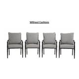 4 Gray Steel Frame Stationary Dining Chair