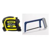 Tape Measure and 6-in Extra fine cut Hack Saw