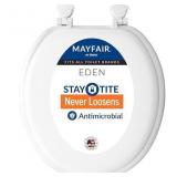 Cushioned vinyl White Round Padded Toilet Seat
