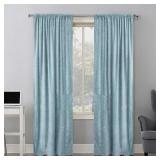 84-in Teal Blackout Single curtain panel