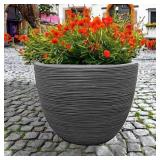 15.91x15.91x11.93 Sierra Cement Resin Planter