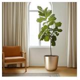 Gold Steel Recycled plastic Indoor Planter-3Set