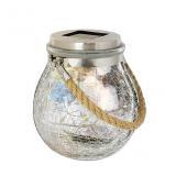 5-x5.7Black Glass Solar Outdoor Decorative Lantern